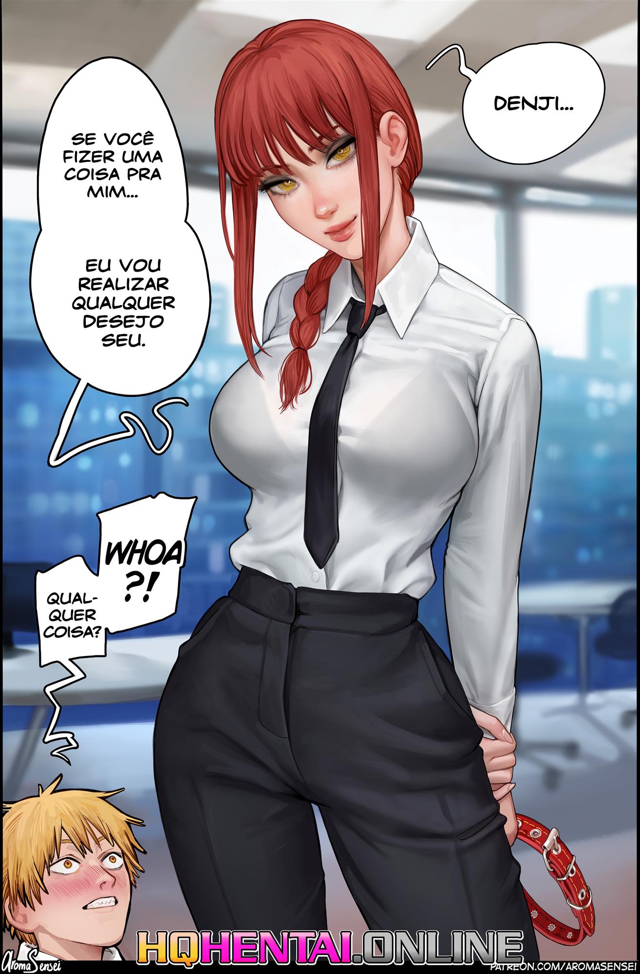 Página 1 do quadrinho adulto: O fetiche de Makima – Leia completo em XCOMICS