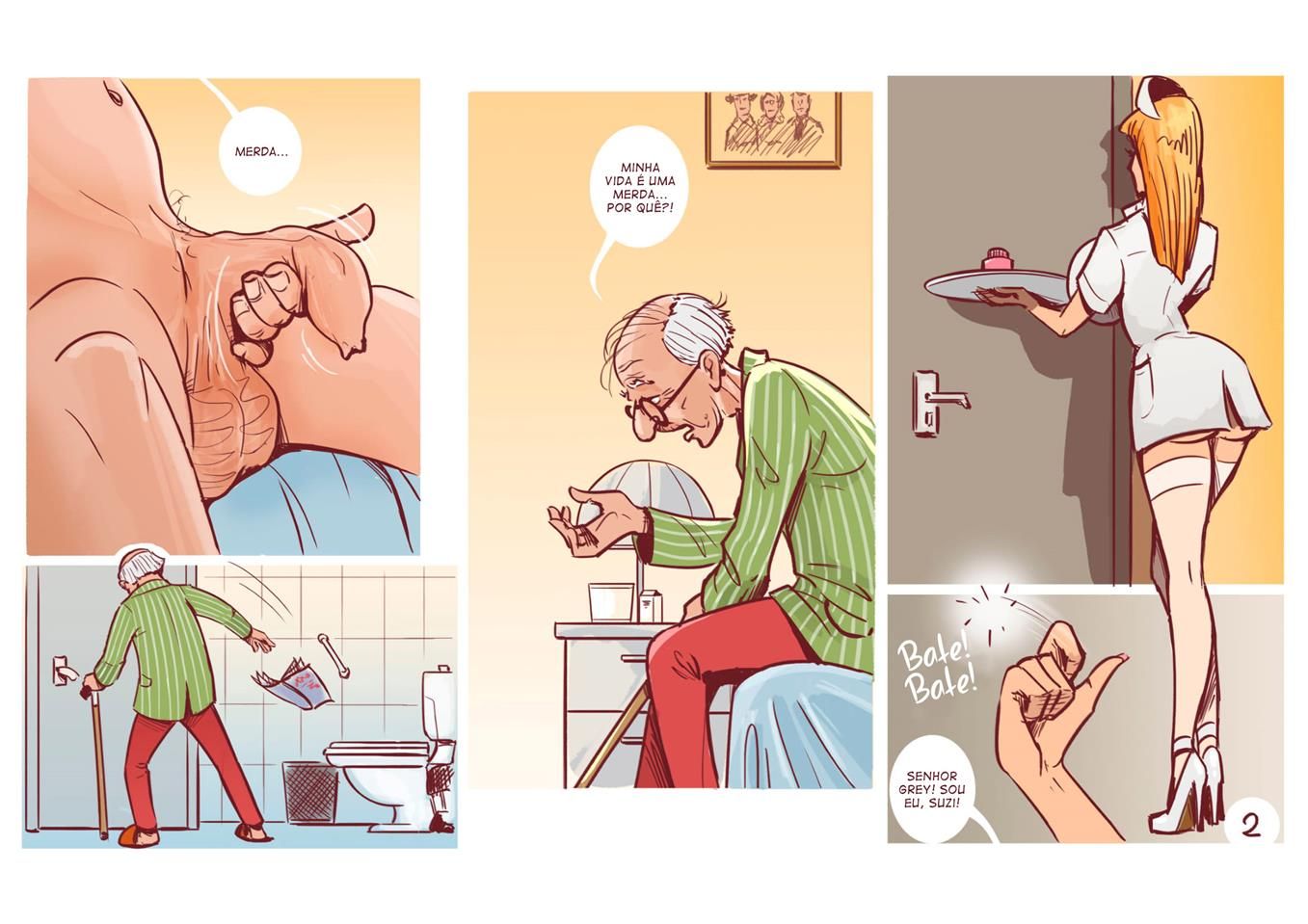 Página 3 do quadrinho adulto: O level 80 de sorte – Leia completo em XCOMICS
