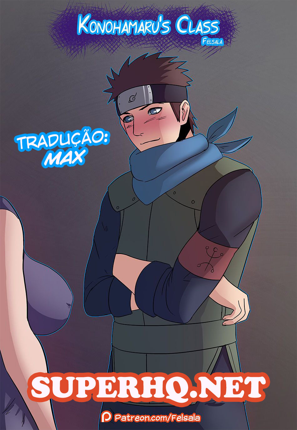 Página 1 do quadrinho adulto: O teste do Konohamaru – Leia completo em XCOMICS