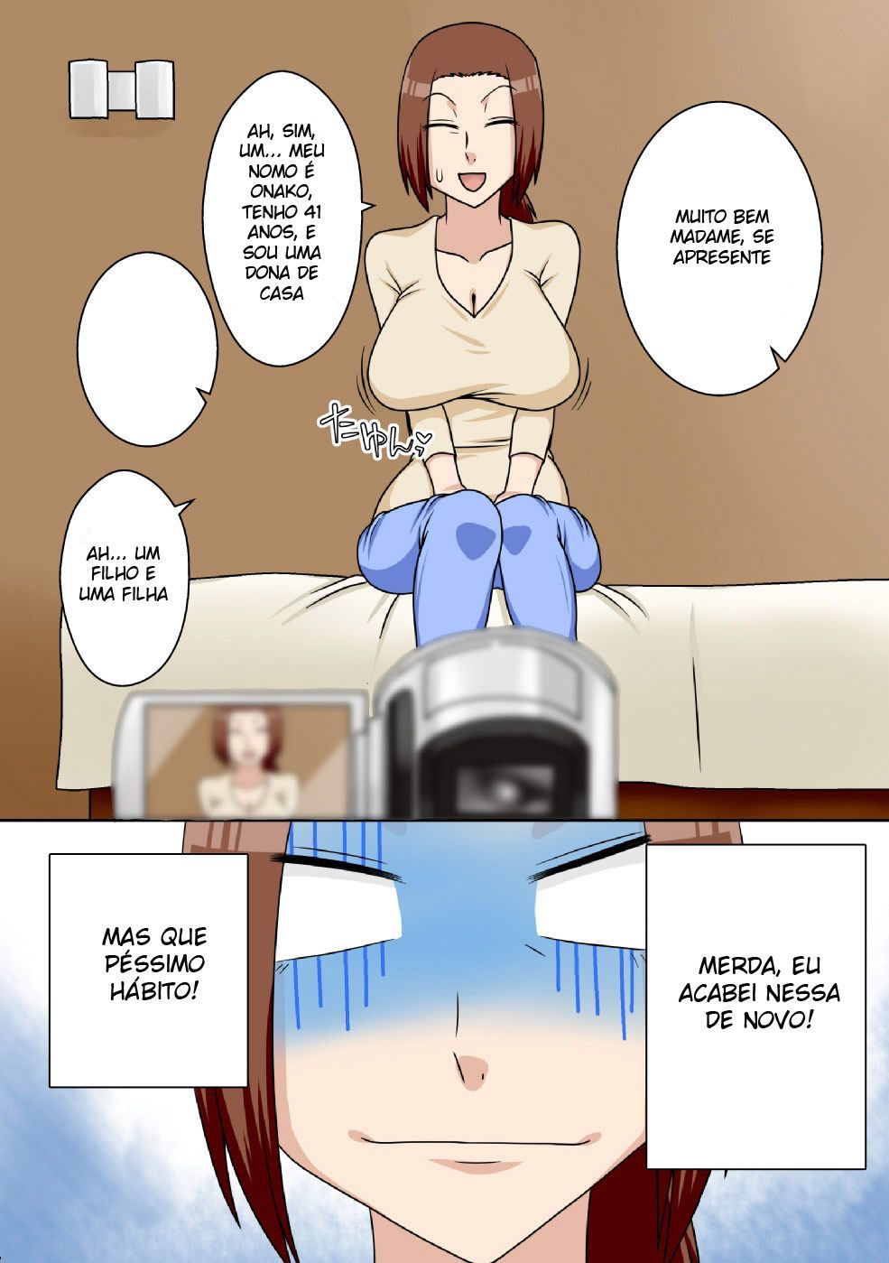 Página 3 do quadrinho adulto: O vídeo pornô da coroa – Leia completo em XCOMICS