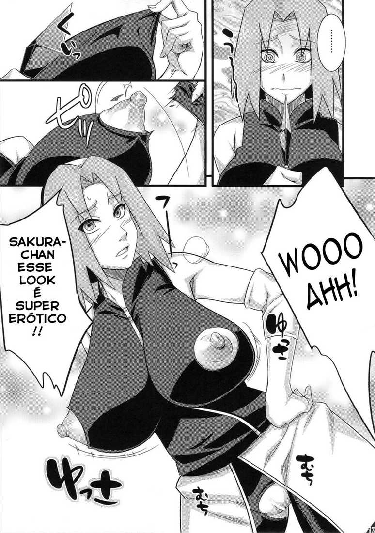 Página 14 do quadrinho adulto: Orgia com Sakura e Tsunade – Leia completo em XCOMICS