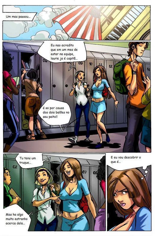 Página 4 do quadrinho adulto: Os peitos da líder de torcida – Leia completo em XCOMICS