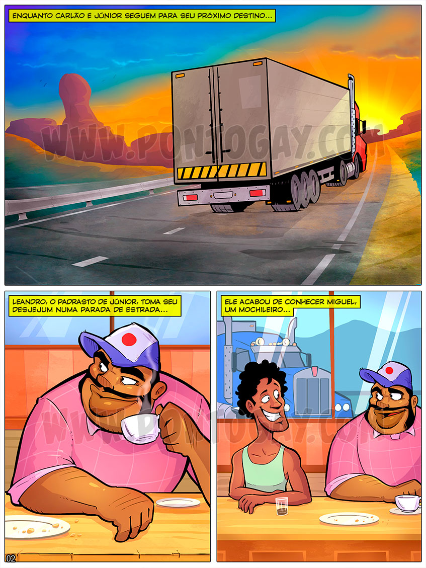 Página 2 do quadrinho adulto: Pagando a carona – Leia completo em XCOMICS