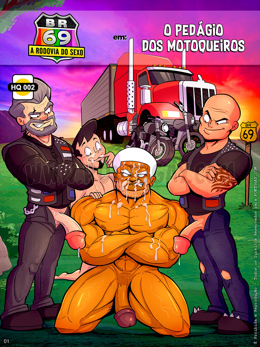 Capa do quadrinho adulto: Pagando o pedágio dos motoqueiros – Leia online em XCOMICS