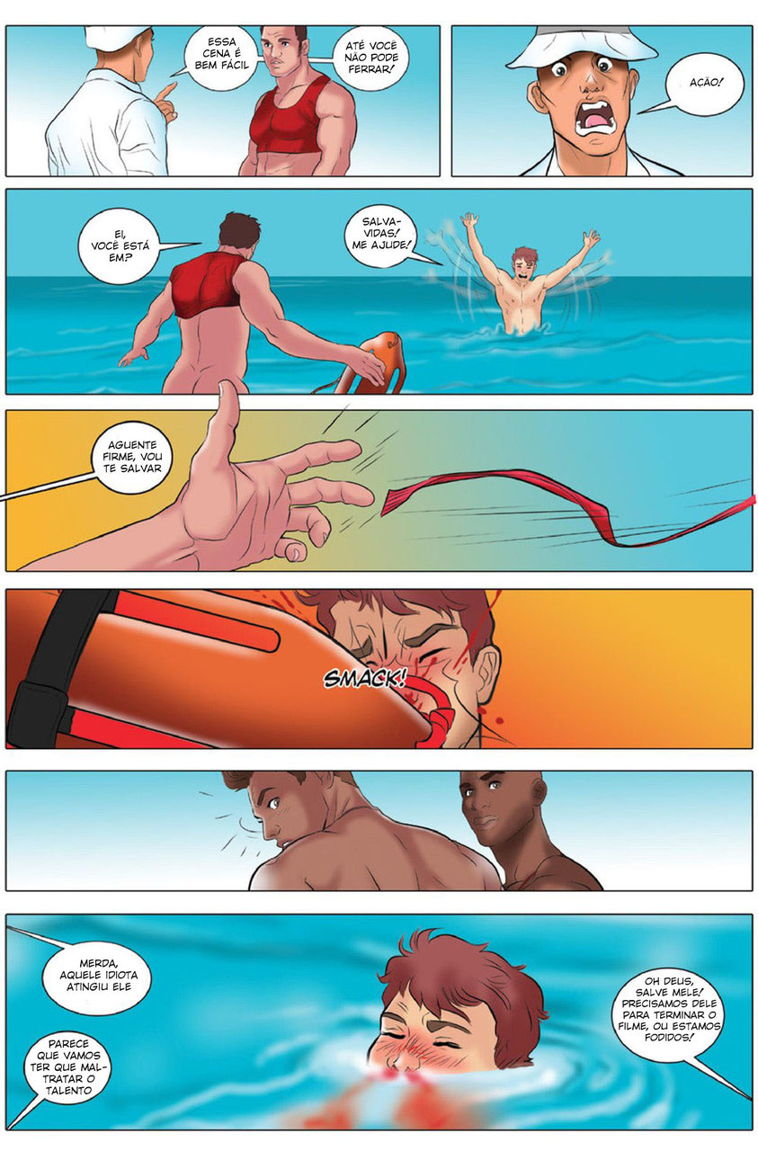 Página 12 do quadrinho adulto: Power Top: Salva-vidas gostosos – Leia completo em XCOMICS