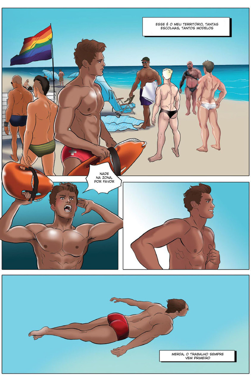 Página 24 do quadrinho adulto: Power Top: Salva-vidas gostosos – Leia completo em XCOMICS