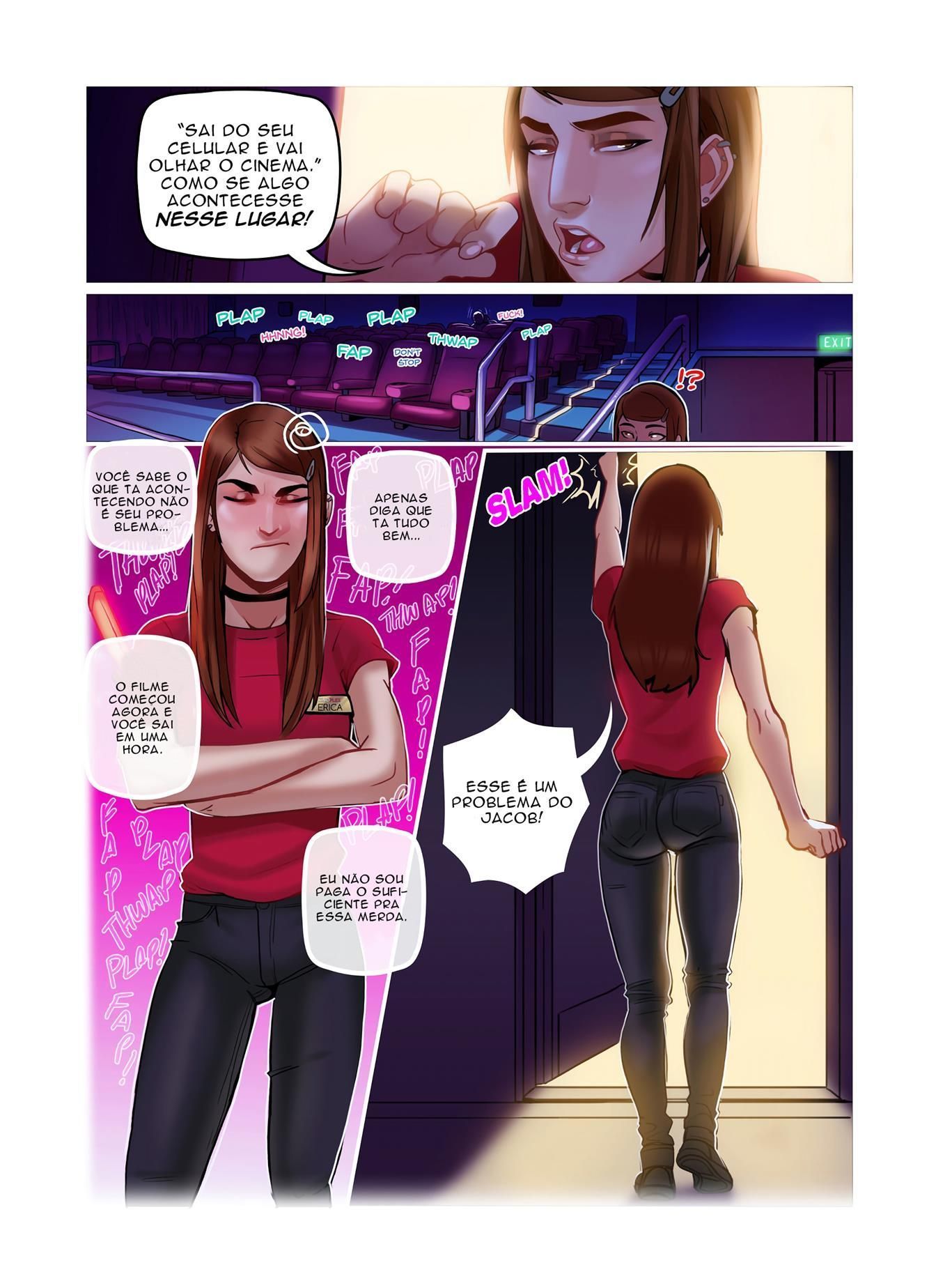 Página 10 do quadrinho adulto: Putaria no cinema com a futanari – Leia completo em XCOMICS