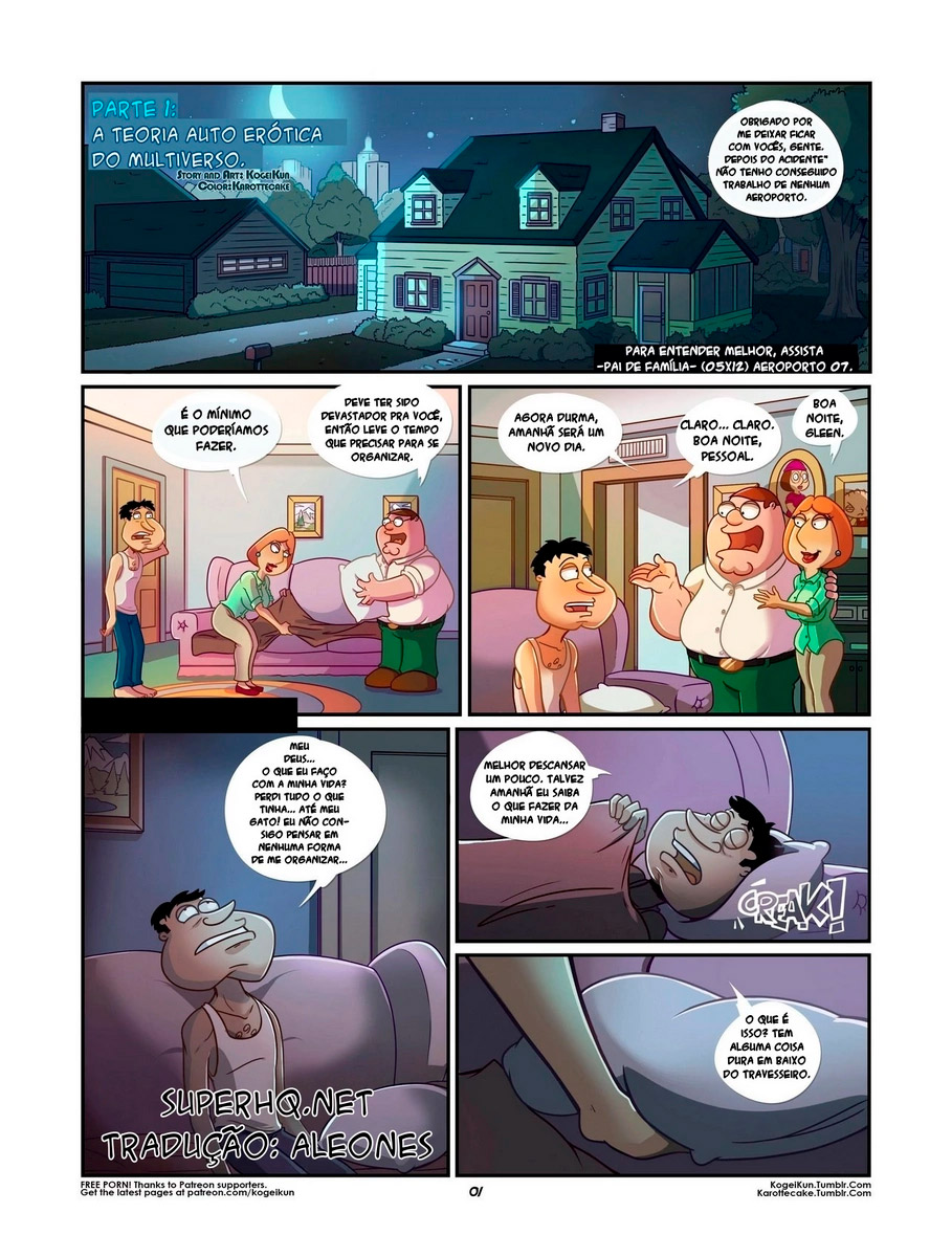 Página 2 do quadrinho adulto: Quagmire no multiverso – Leia completo em XCOMICS