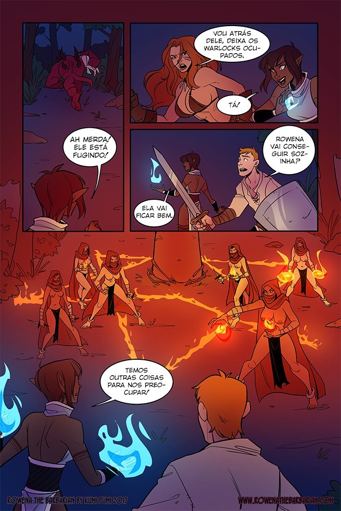 Página 17 do quadrinho adulto: Rowena: A ruiva bárbara – Leia completo em XCOMICS