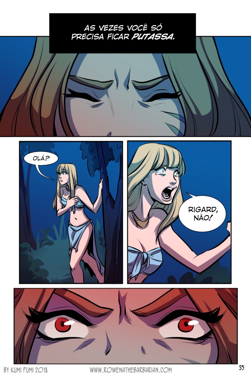 Página 39 do quadrinho adulto: Rowena: A ruiva bárbara – Leia completo em XCOMICS