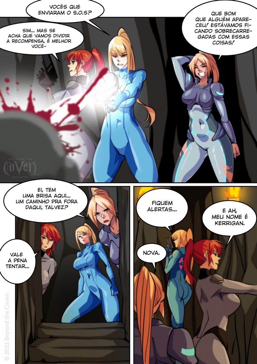 Página 4 do quadrinho adulto: Samus e o chamado misterioso – Leia completo em XCOMICS
