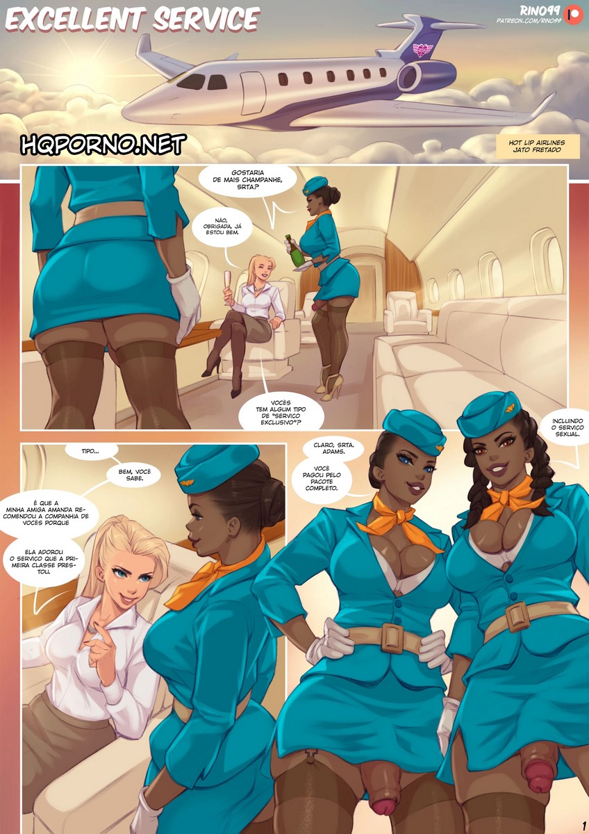 Capa do quadrinho adulto: Serviço de bordo Rino99 – Leia online em XCOMICS