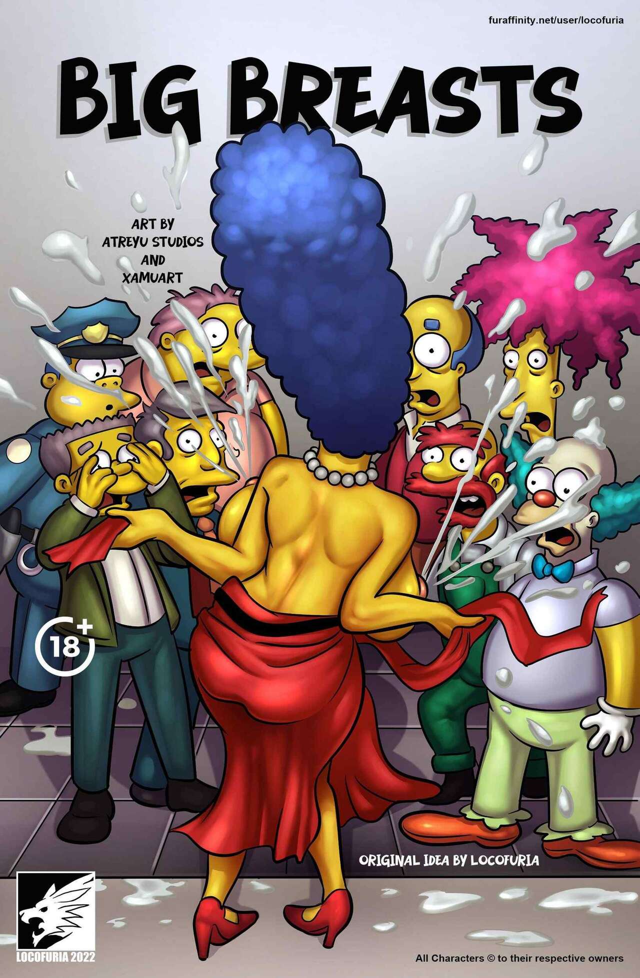 Página 1 do quadrinho adulto: Simpsons e os peitões da Marge – Leia completo em XCOMICS