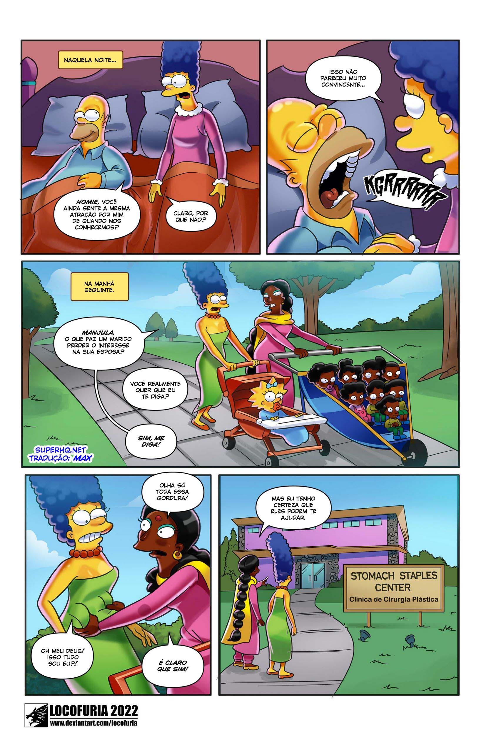 Página 3 do quadrinho adulto: Simpsons e os peitões da Marge – Leia completo em XCOMICS