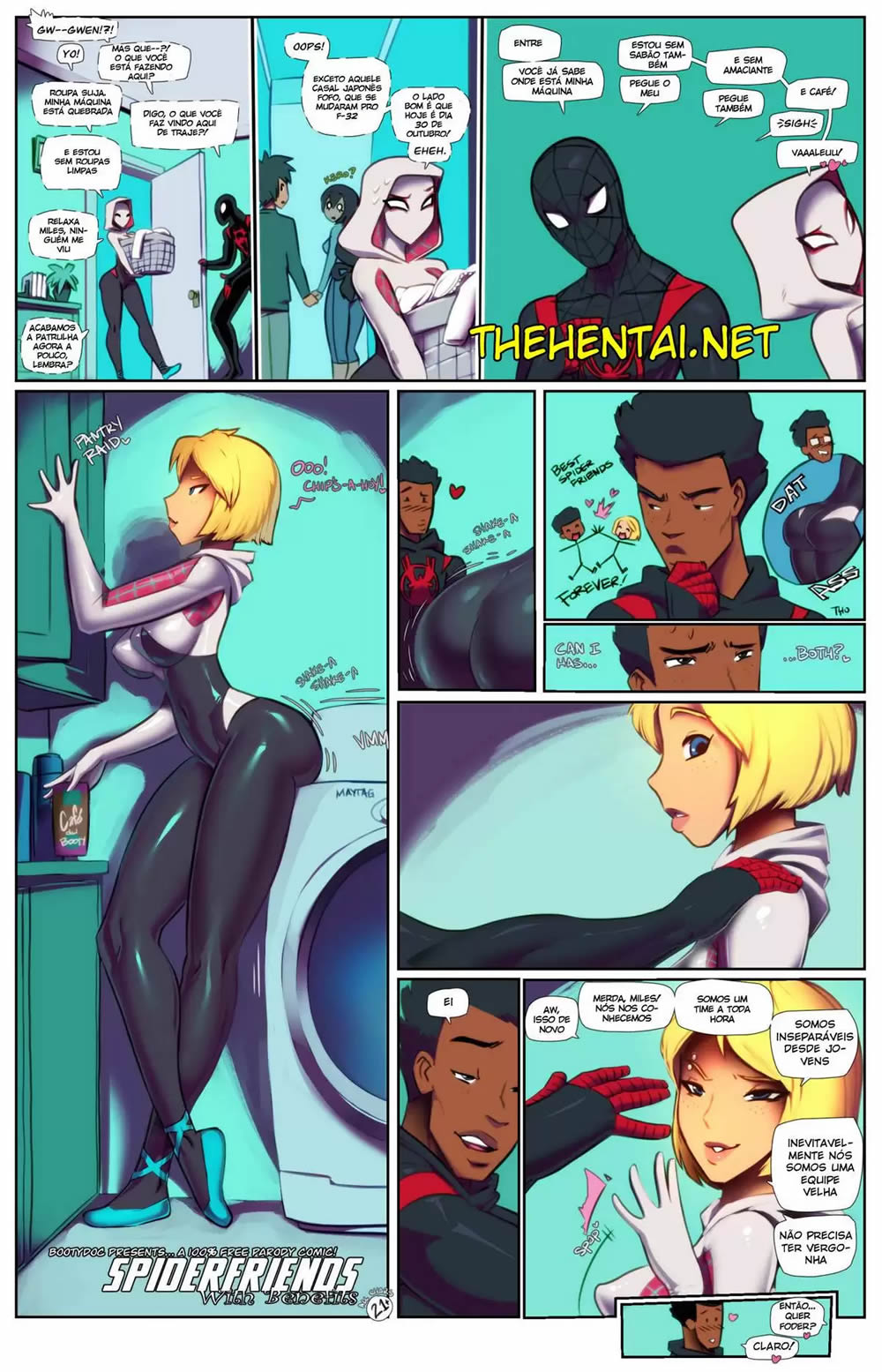 Página 1 do quadrinho adulto: Spiderfriends With Benefits – Leia completo em XCOMICS
