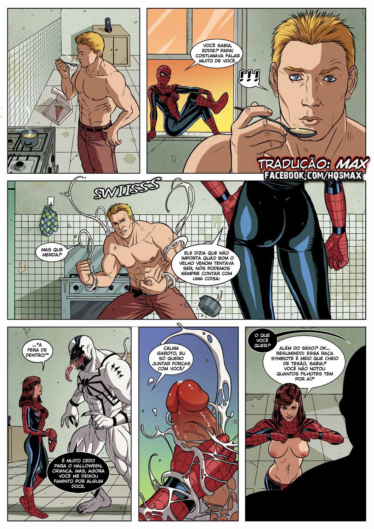 Página 18 do quadrinho adulto: Spiderman em: Simbiose Sexual – Leia completo em XCOMICS