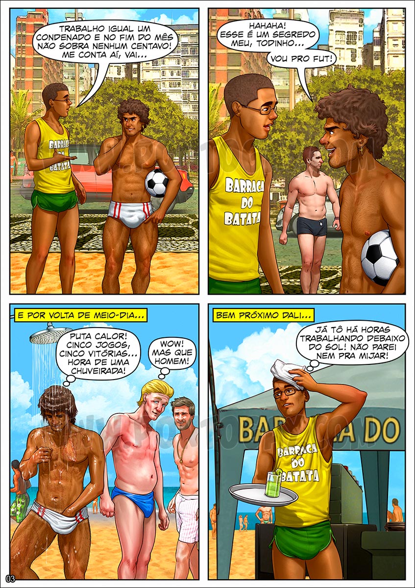Página 3 do quadrinho adulto: Surpresa no banheiro público – Leia completo em XCOMICS