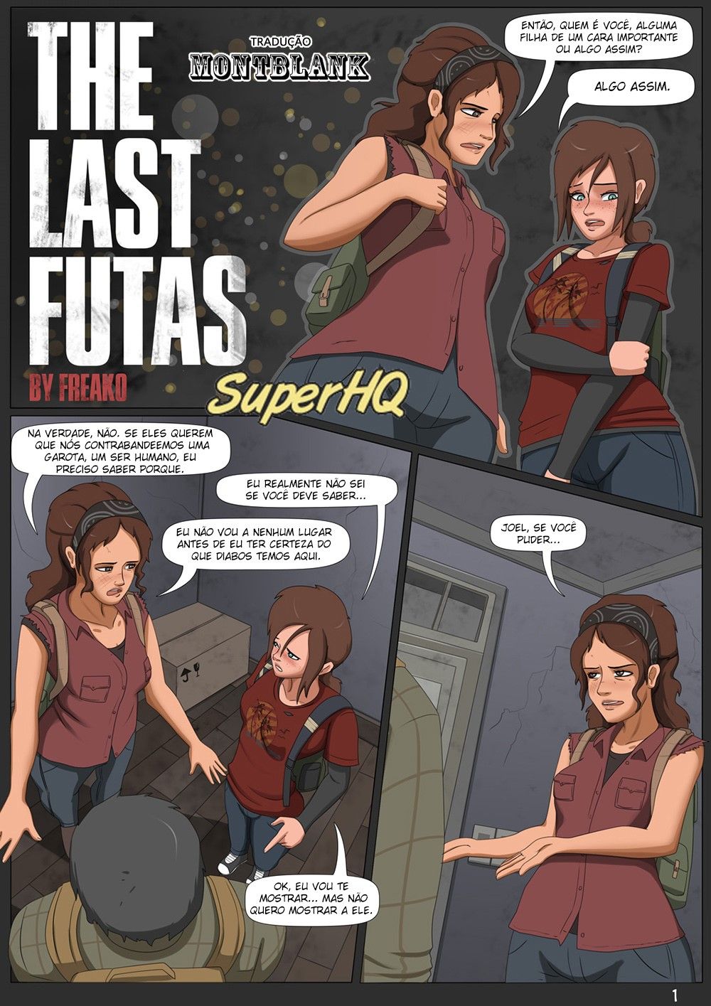Página 1 do quadrinho adulto: The Last of Futas – Leia completo em XCOMICS