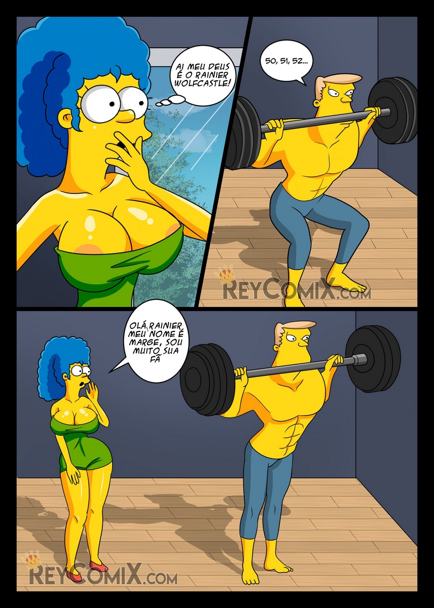 Página 3 do quadrinho adulto: The Simpsons Gym – Leia completo em XCOMICS