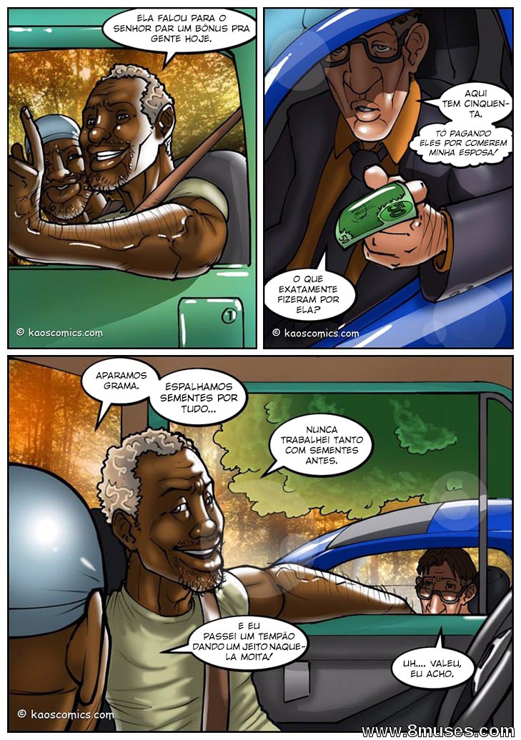 Página 39 do quadrinho adulto: The wife and the black gardeners – Leia completo em XCOMICS