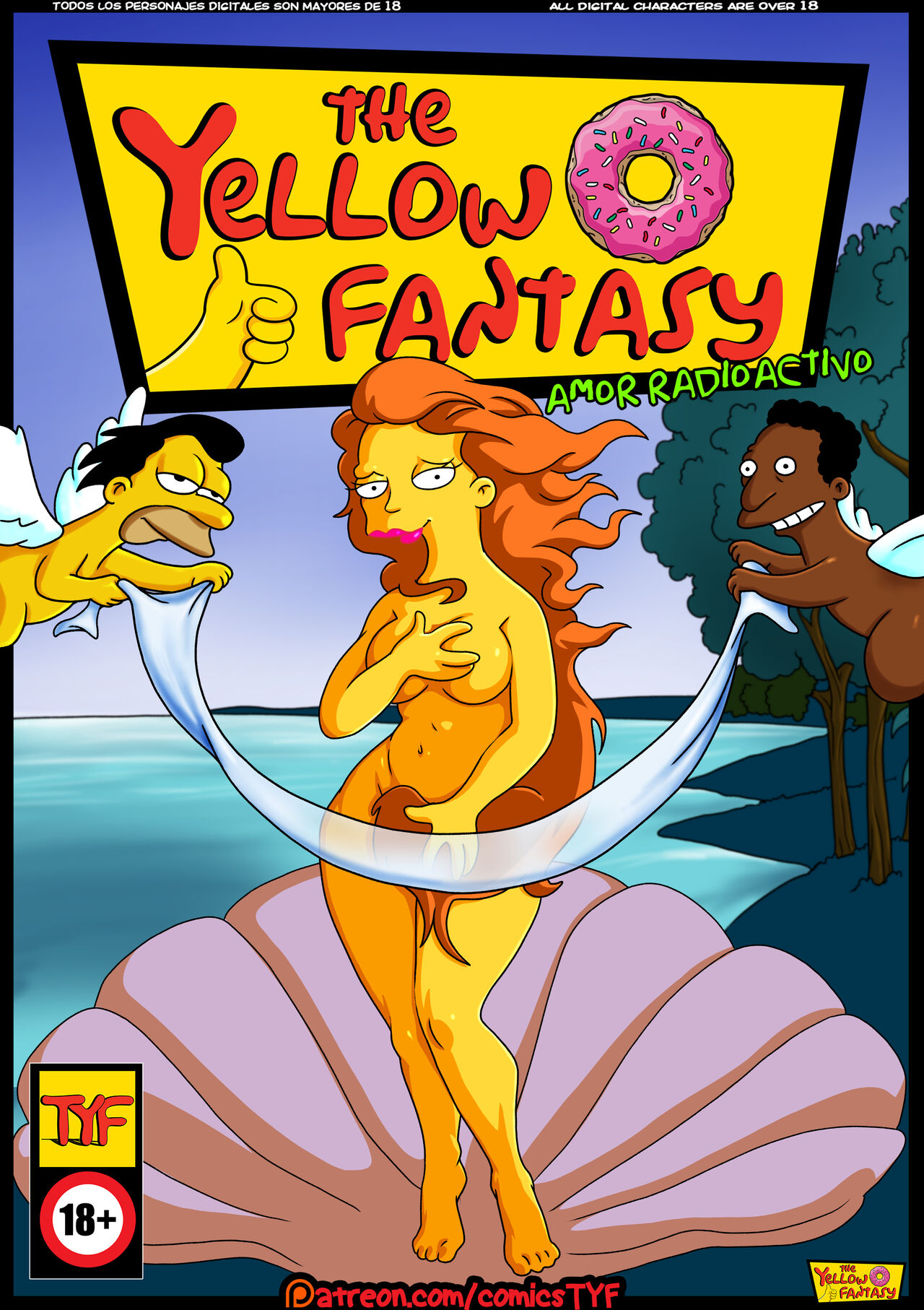 Capa do quadrinho adulto: The Yellow Fantasy Amor Radioativo – Leia online em XCOMICS