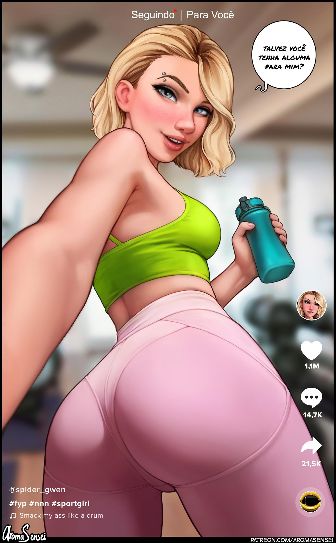 Página 3 do quadrinho adulto: Tiktok da Gwen – Leia completo em XCOMICS