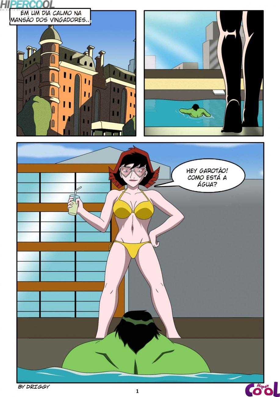 Página 2 do quadrinho adulto: Tirando o estresse do Hulk – Leia completo em XCOMICS