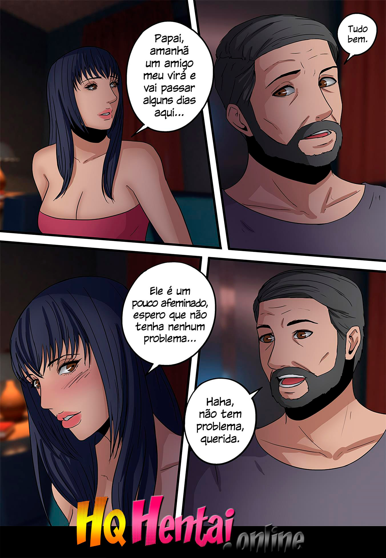 Página 2 do quadrinho adulto: Transando com o pai da melhor amiga – Leia completo em XCOMICS