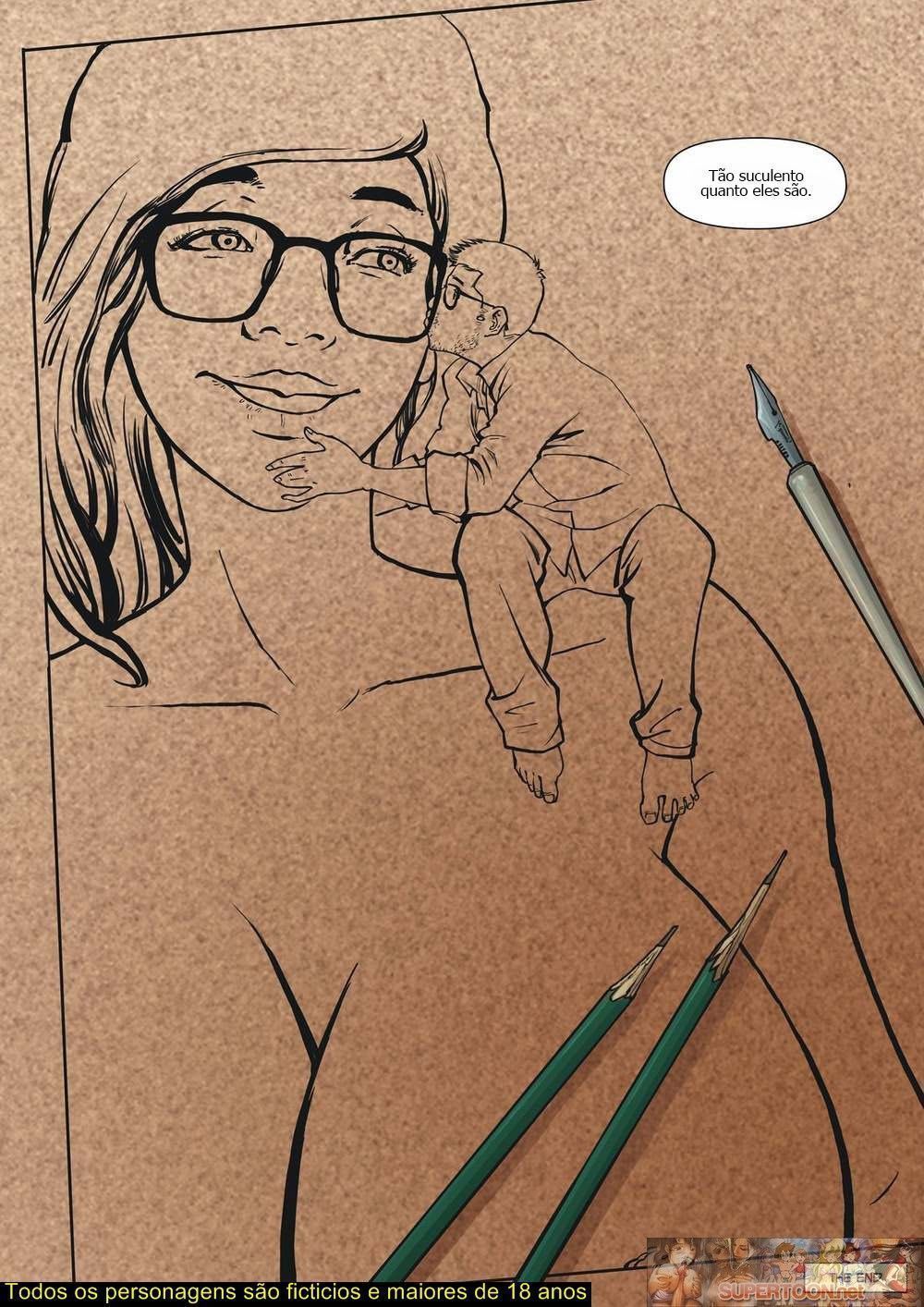 Página 16 do quadrinho adulto: Uma História de Amor e Ficção – Leia completo em XCOMICS