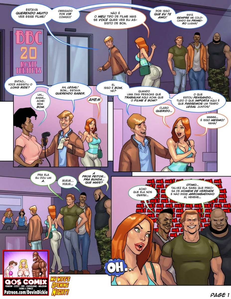 Página 2 do quadrinho adulto: Uma noite livre da esposa – Leia completo em XCOMICS