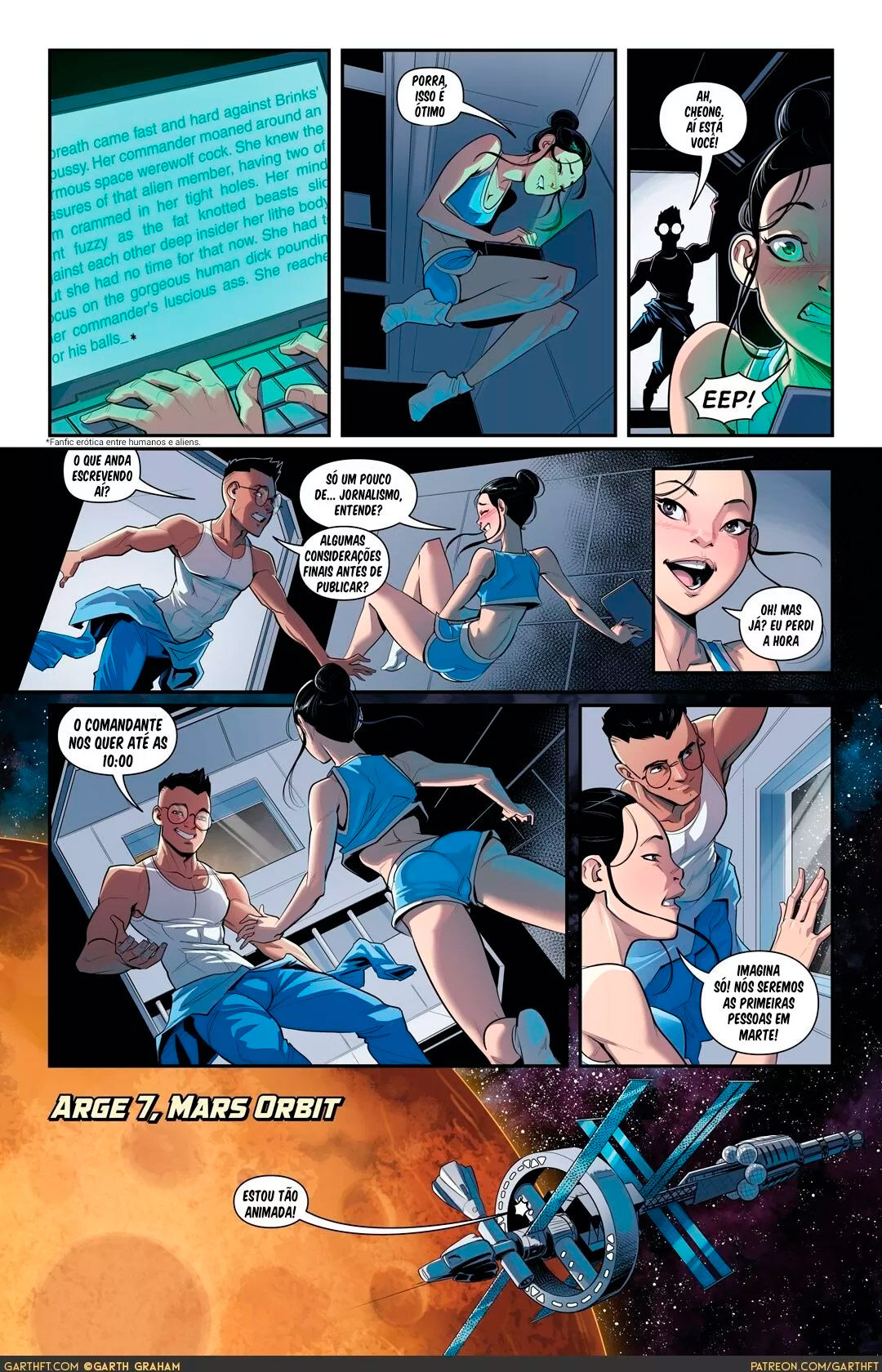 Página 2 do quadrinho adulto: Uma Polícula de Marte – Leia completo em XCOMICS