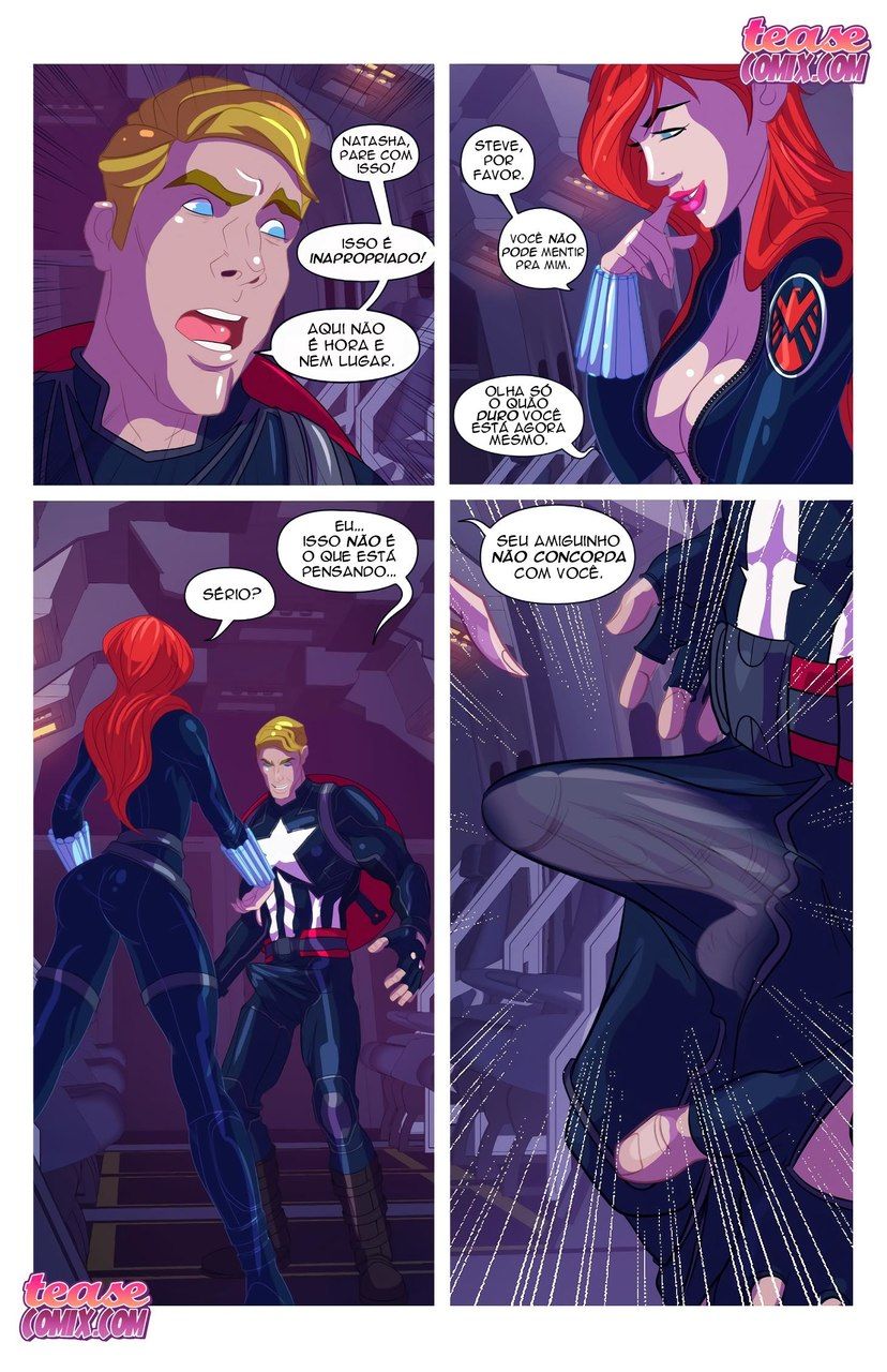 Página 7 do quadrinho adulto: Viúva Negra fica cheia de tesão – Leia completo em XCOMICS