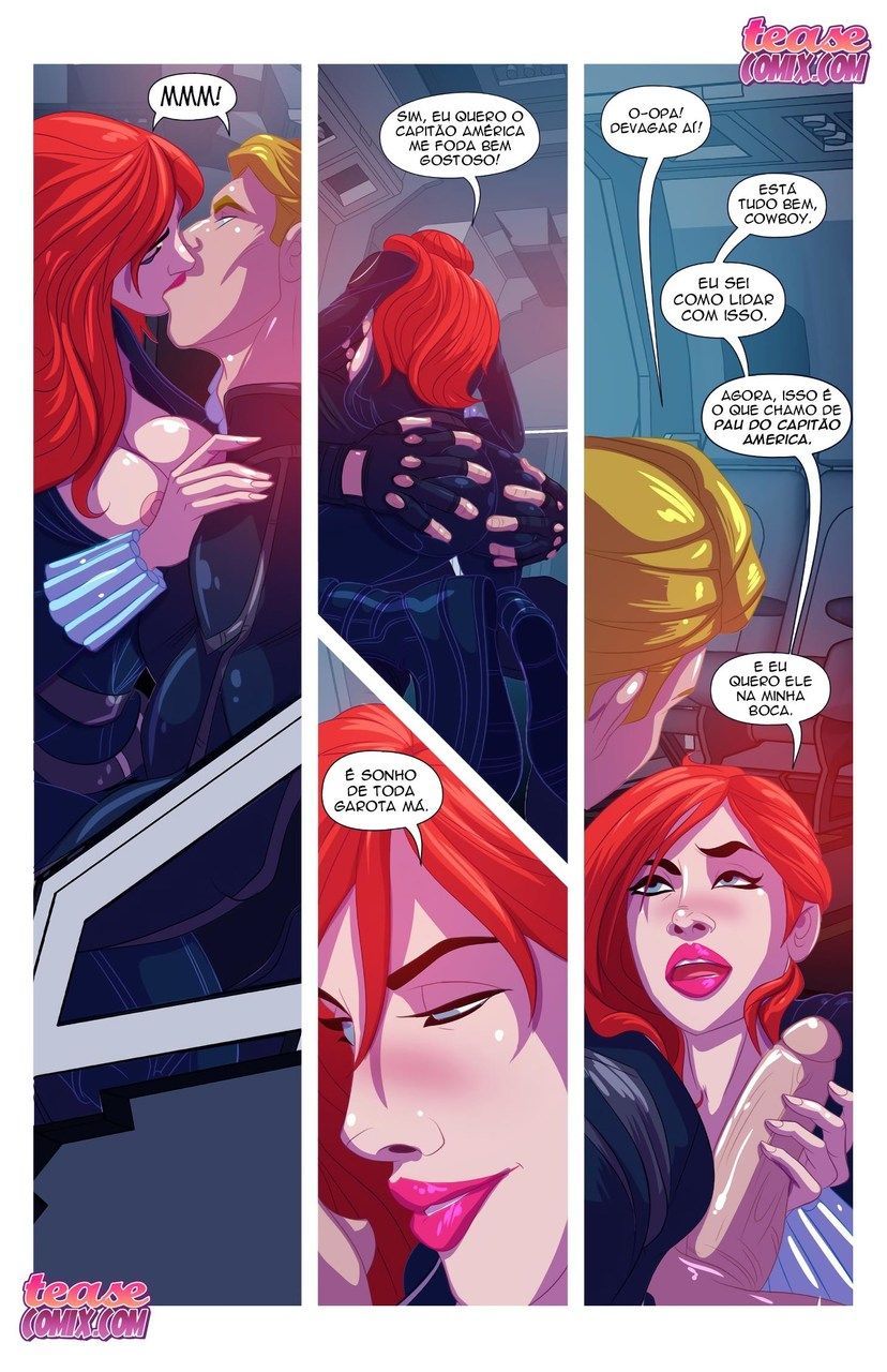 Página 8 do quadrinho adulto: Viúva Negra fica cheia de tesão – Leia completo em XCOMICS
