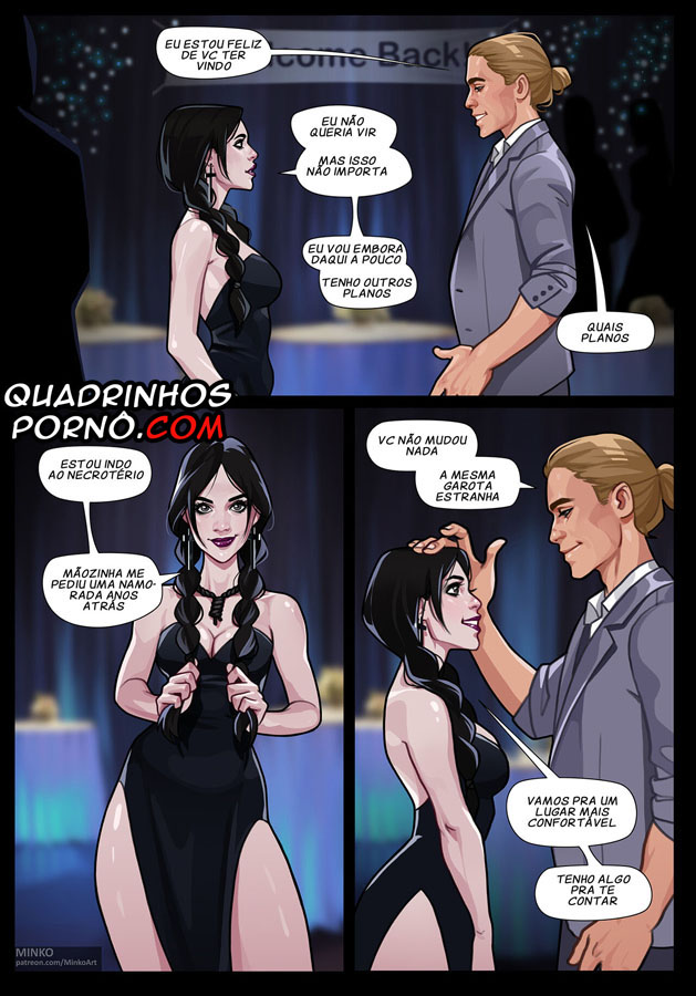 Página 3 do quadrinho adulto: Wandinha em uma história pornô – Leia completo em XCOMICS