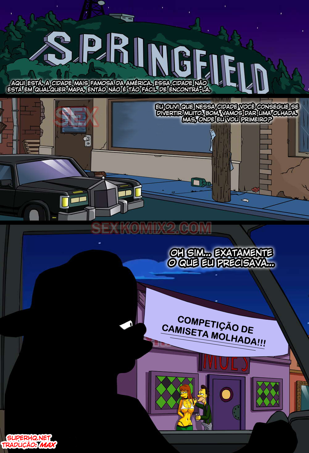 Página 2 do quadrinho adulto: Welcome to Springfield – Leia completo em XCOMICS