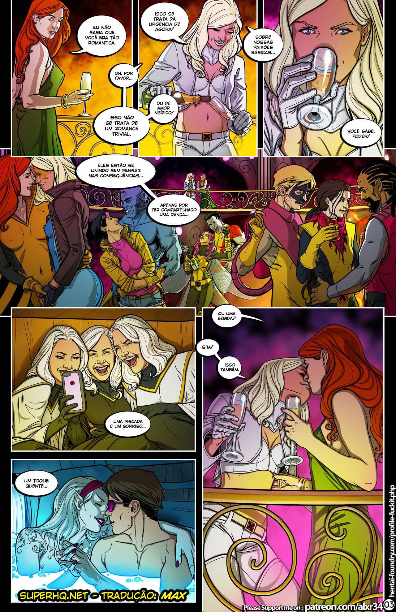 Página 4 do quadrinho adulto: X-Men - Bacanal dos mutantes – Leia completo em XCOMICS